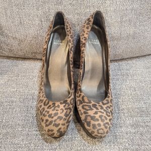 Stuart Weitzman Cheetah Print Suede Platform Pump